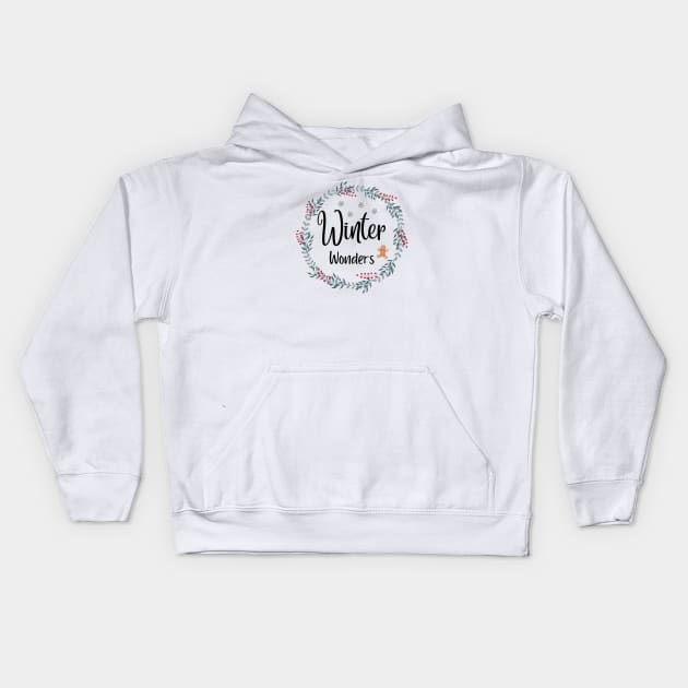 Winter Wonders Kids Hoodie by Simple D.